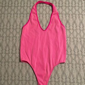 Wrap around neck bodysuit